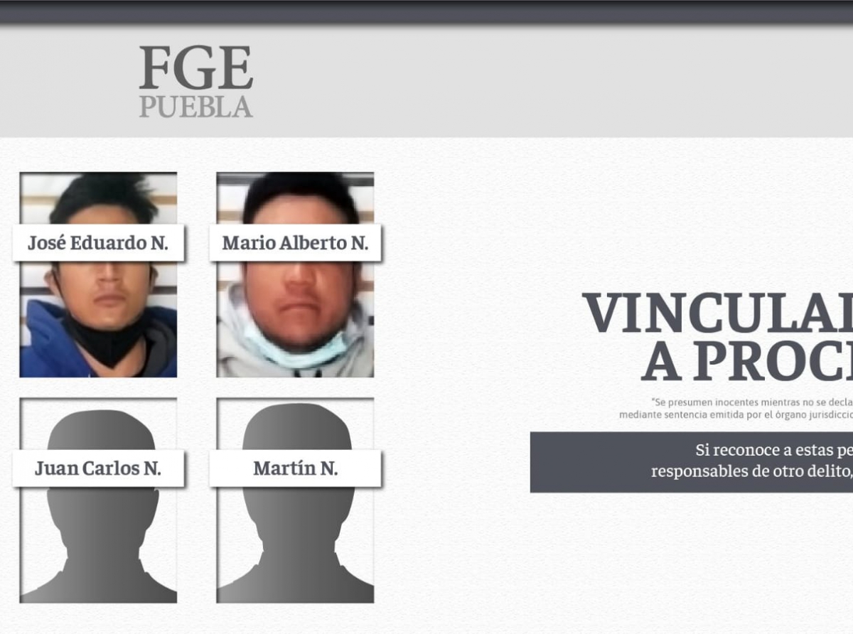 FGE obtuvo vinculación a proceso de 4 presuntos homicidas en San Martín